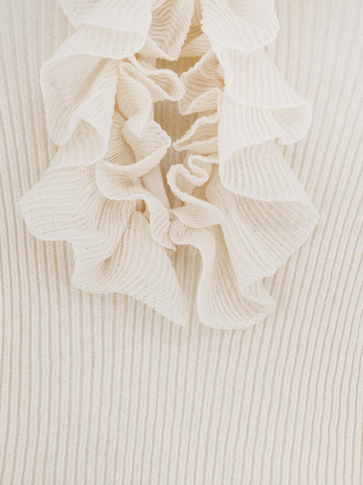 Nude Lucy Women's Ribbed Cotton Blend Sweater White
