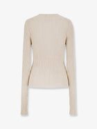 Nude Lucy Women's Ribbed Cotton Blend Sweater White