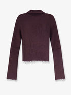 MM6 Maison Margiela Women's Ribbed Cotton Cardigan Ciocolat, view 2