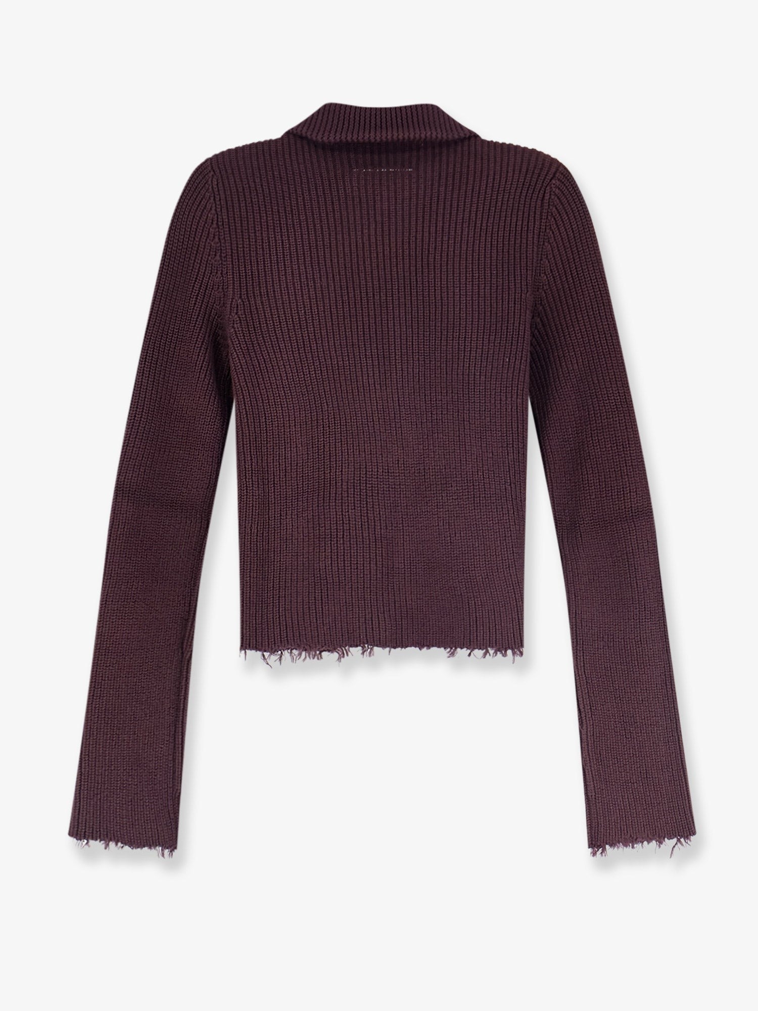 MM6 Maison Margiela Women's Ribbed Cotton Cardigan Ciocolat