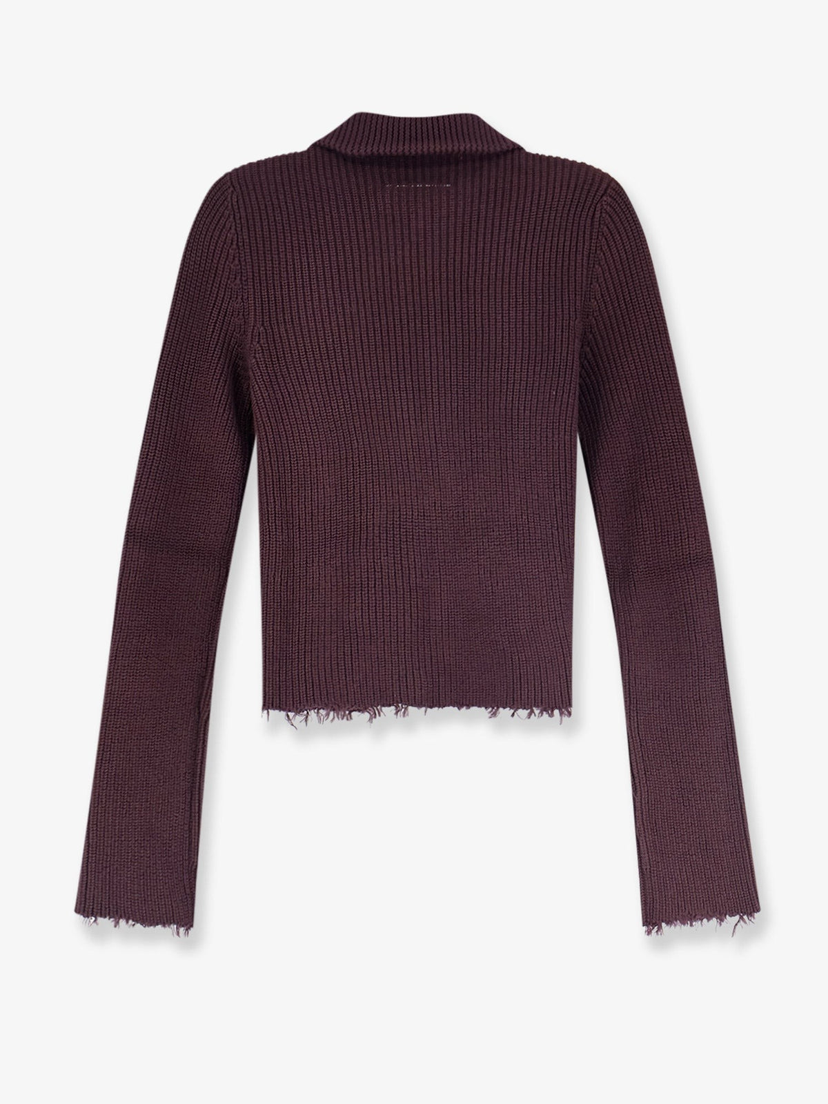 MM6 Maison Margiela Women's Ribbed Cotton Cardigan Ciocolat, view 2