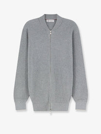 Brunello Cucinelli Men's Ribbed Cotton Cardigan Grey