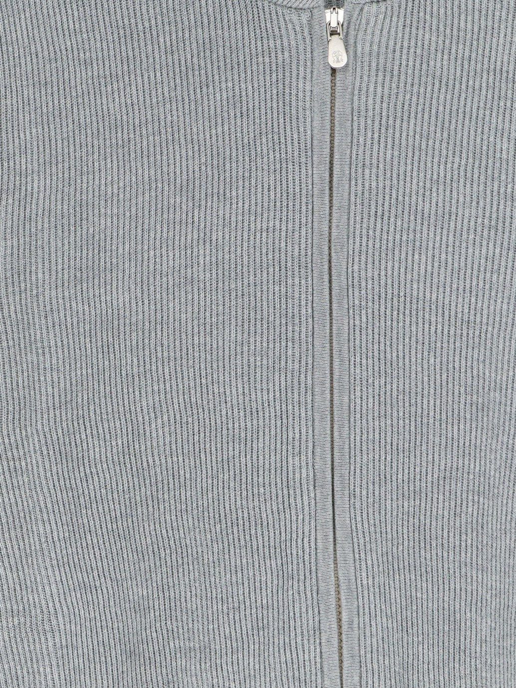Brunello Cucinelli Men's Ribbed Cotton Cardigan Grey
