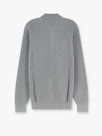 Brunello Cucinelli Men's Ribbed Cotton Cardigan Grey