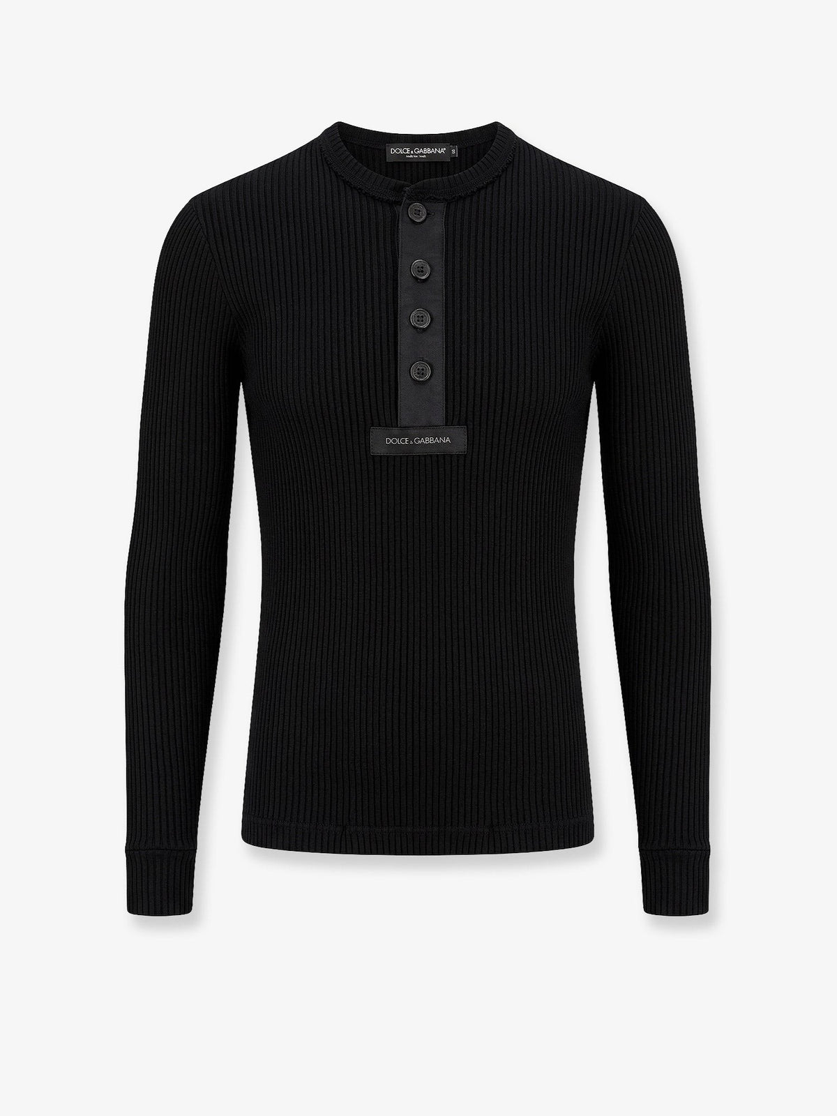 Dolce &amp; Gabbana Men's Ribbed Cotton Sweater Black