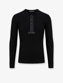 Dolce &amp; Gabbana Men's Ribbed Cotton Sweater Black