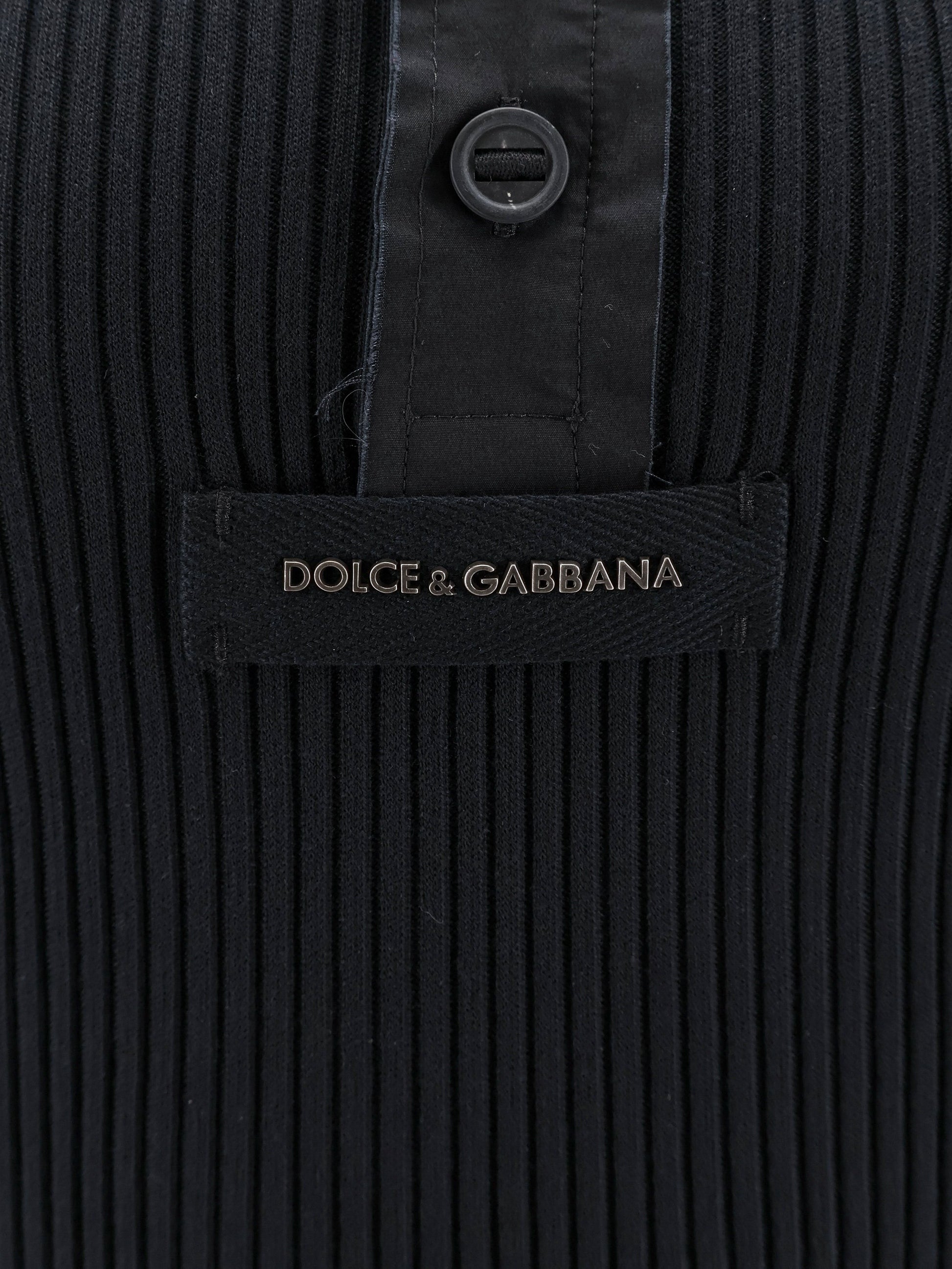 Dolce &amp; Gabbana Men's Ribbed Cotton Sweater Black