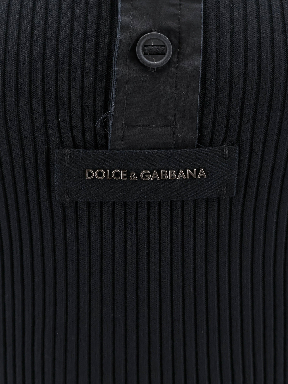 Dolce &amp; Gabbana Men's Ribbed Cotton Sweater Black