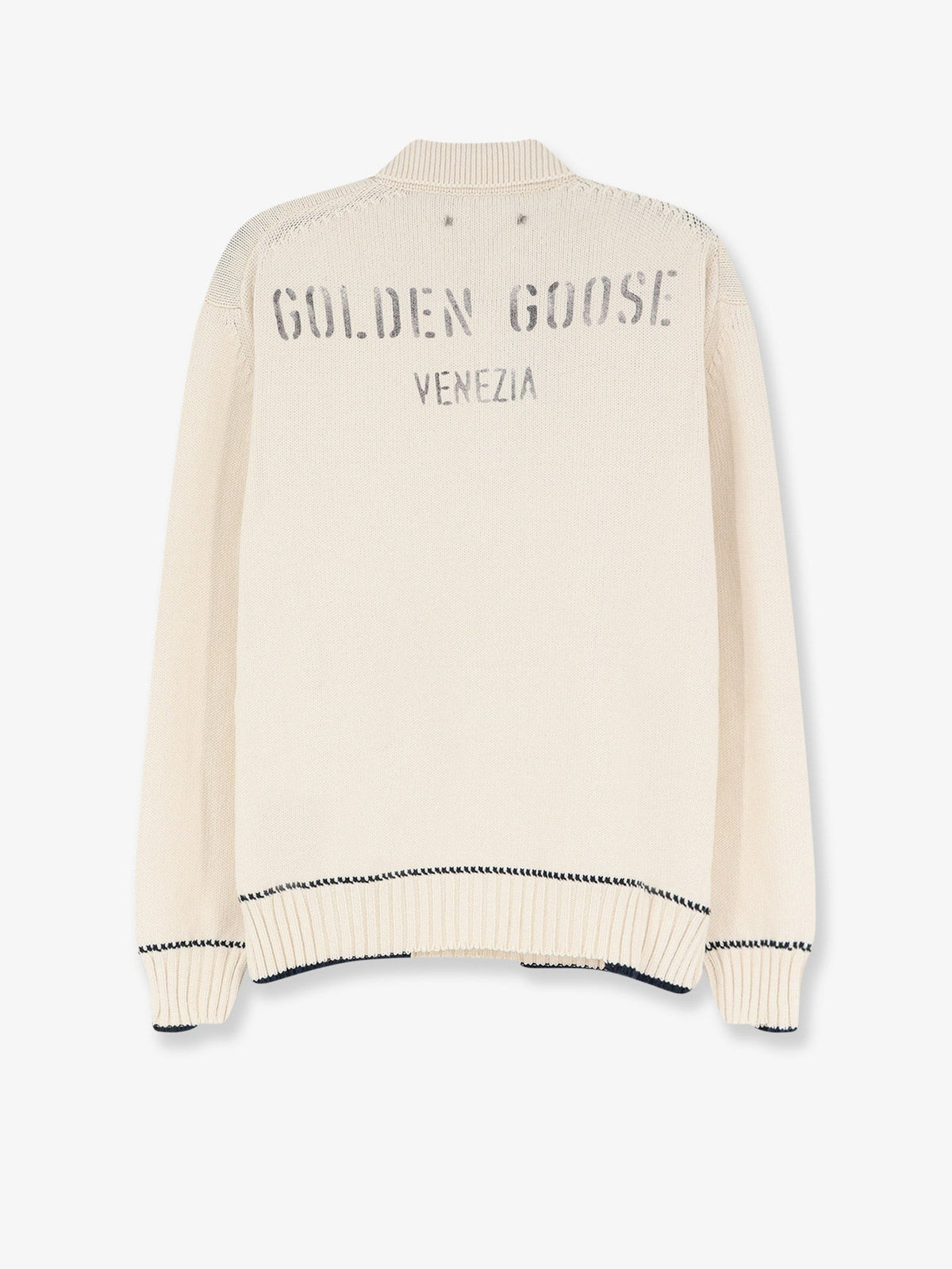 Golden Goose Men's Ribbed Cotton Sweater White, view 2