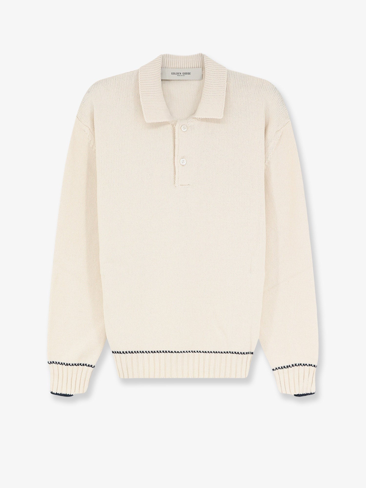 Golden Goose Men's Ribbed Cotton Sweater White