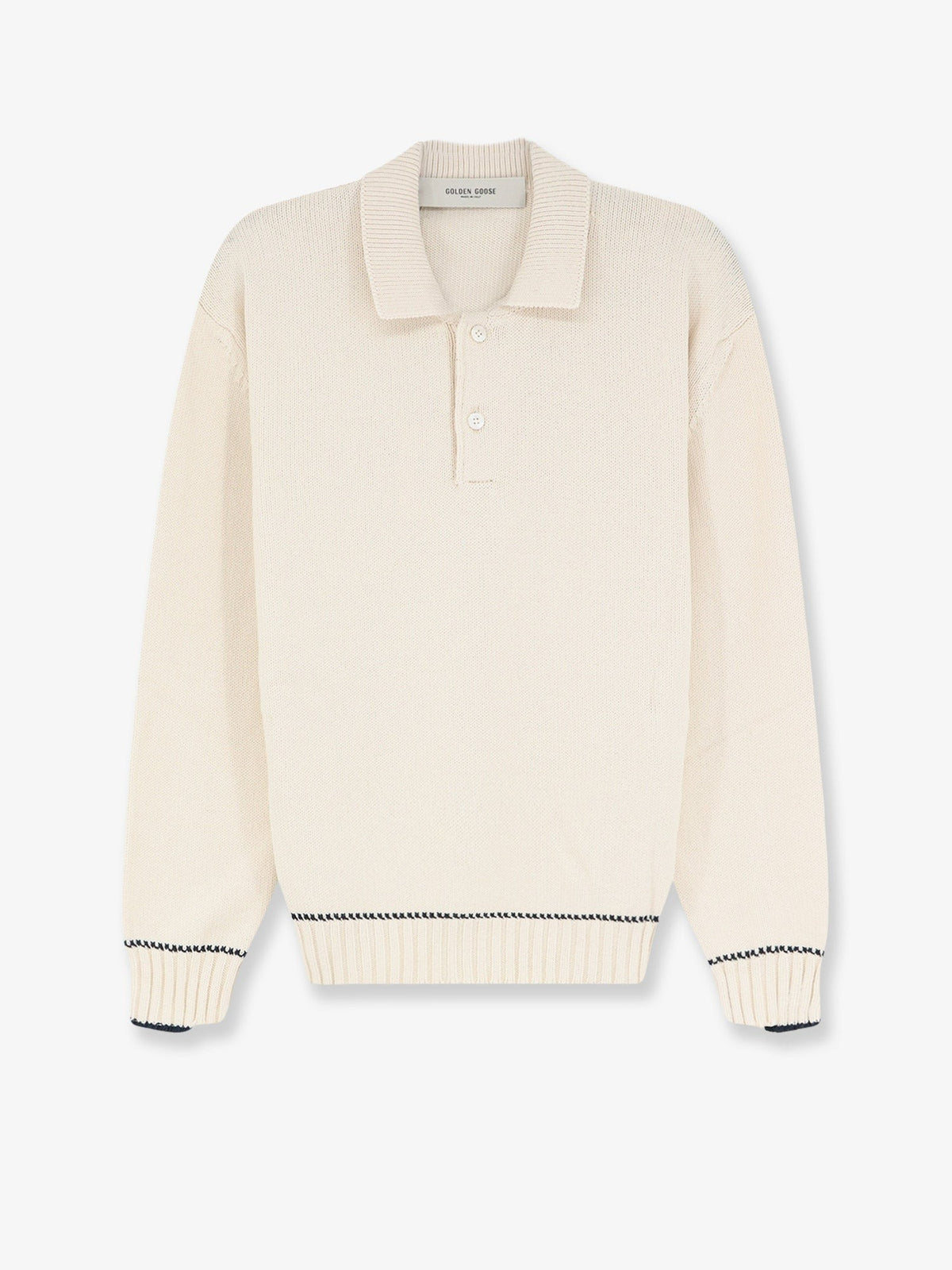 Golden Goose Men's Ribbed Cotton Sweater White