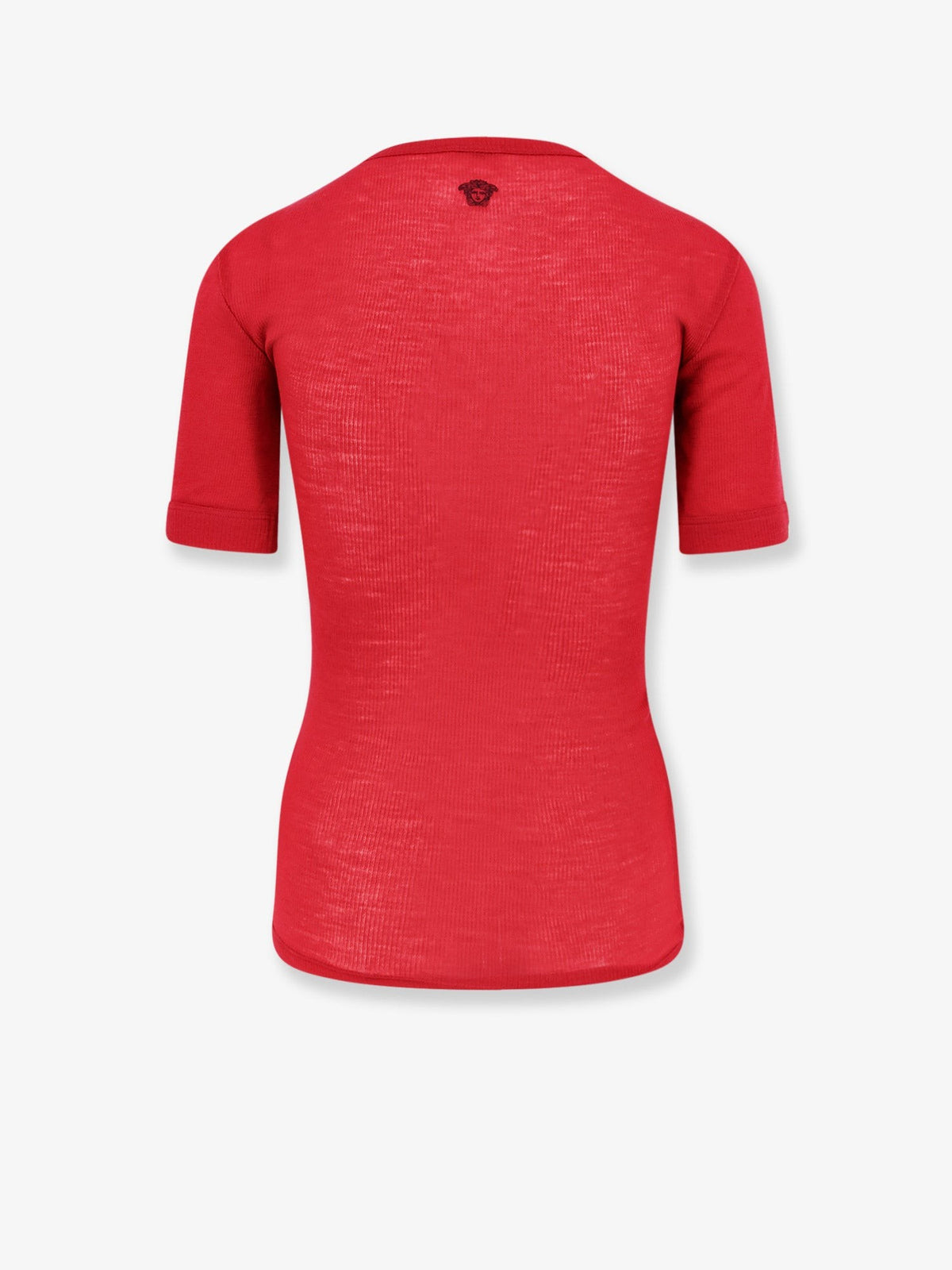 Versace Women's Ribbed Cotton Shirt Red, view 2