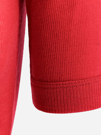 Versace Women's Ribbed Cotton Shirt Red