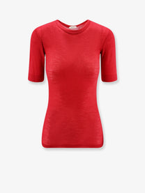 Versace Women's Ribbed Cotton Shirt Red