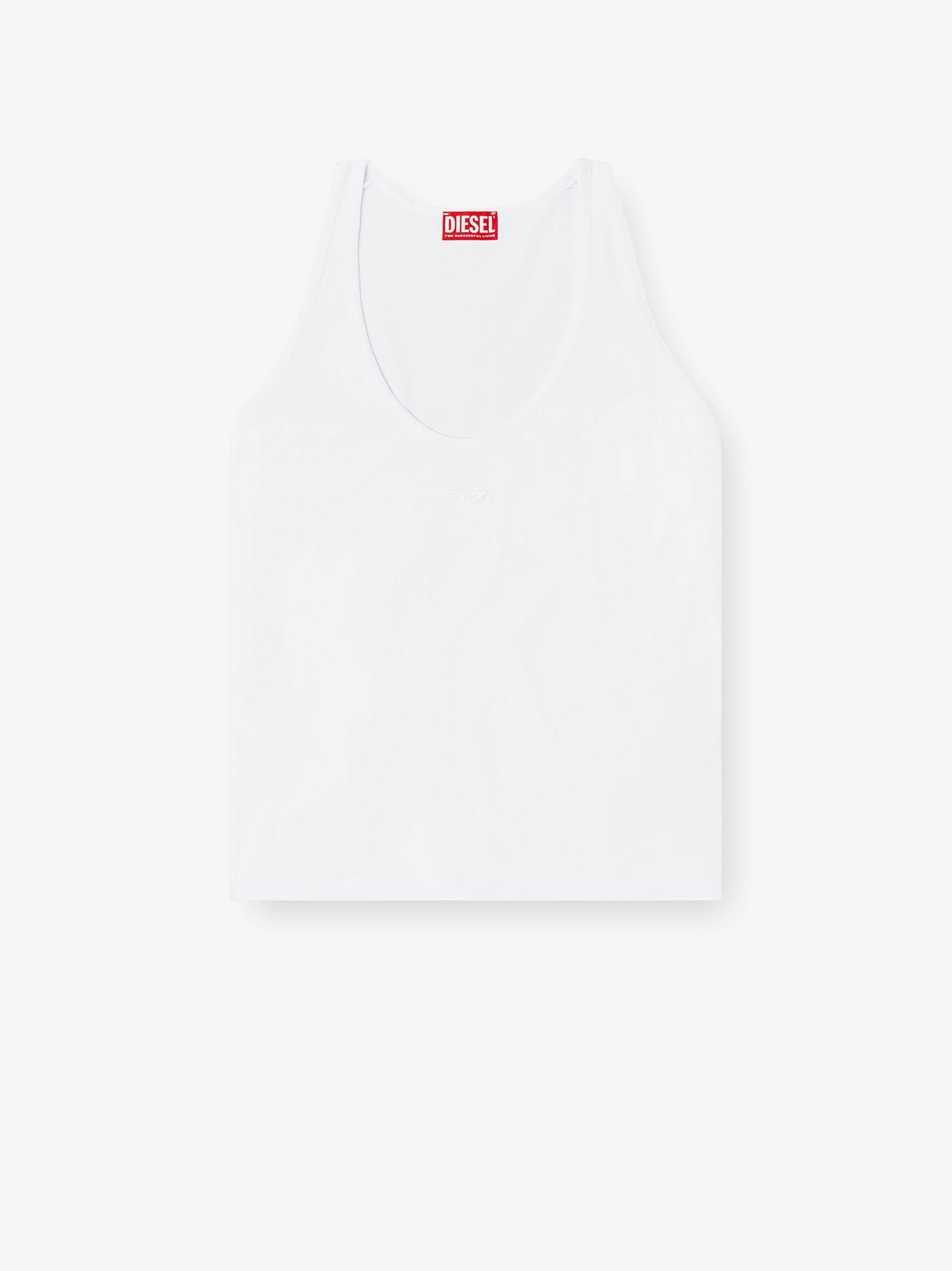 Diesel Women's Ribbed Cotton Tank Top White