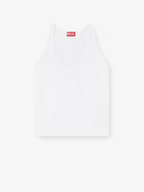 Diesel Women's Ribbed Cotton Tank Top White