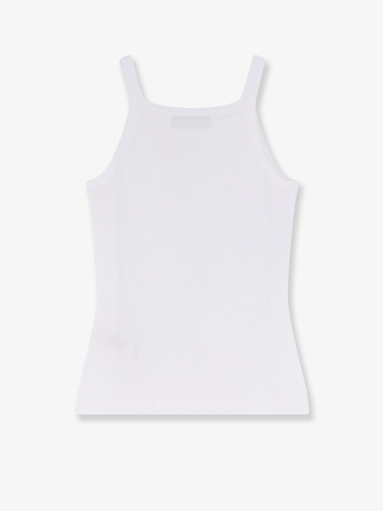 Fendi Women's Ribbed Cotton Tank Top White