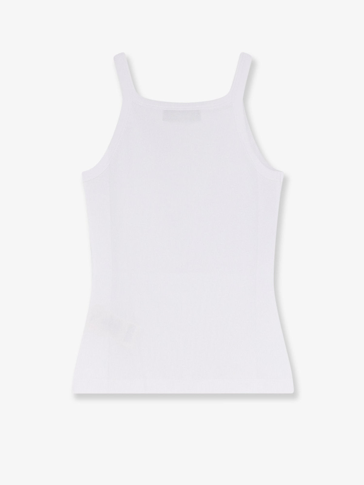 Fendi Women's Ribbed Cotton Tank Top White, view 2