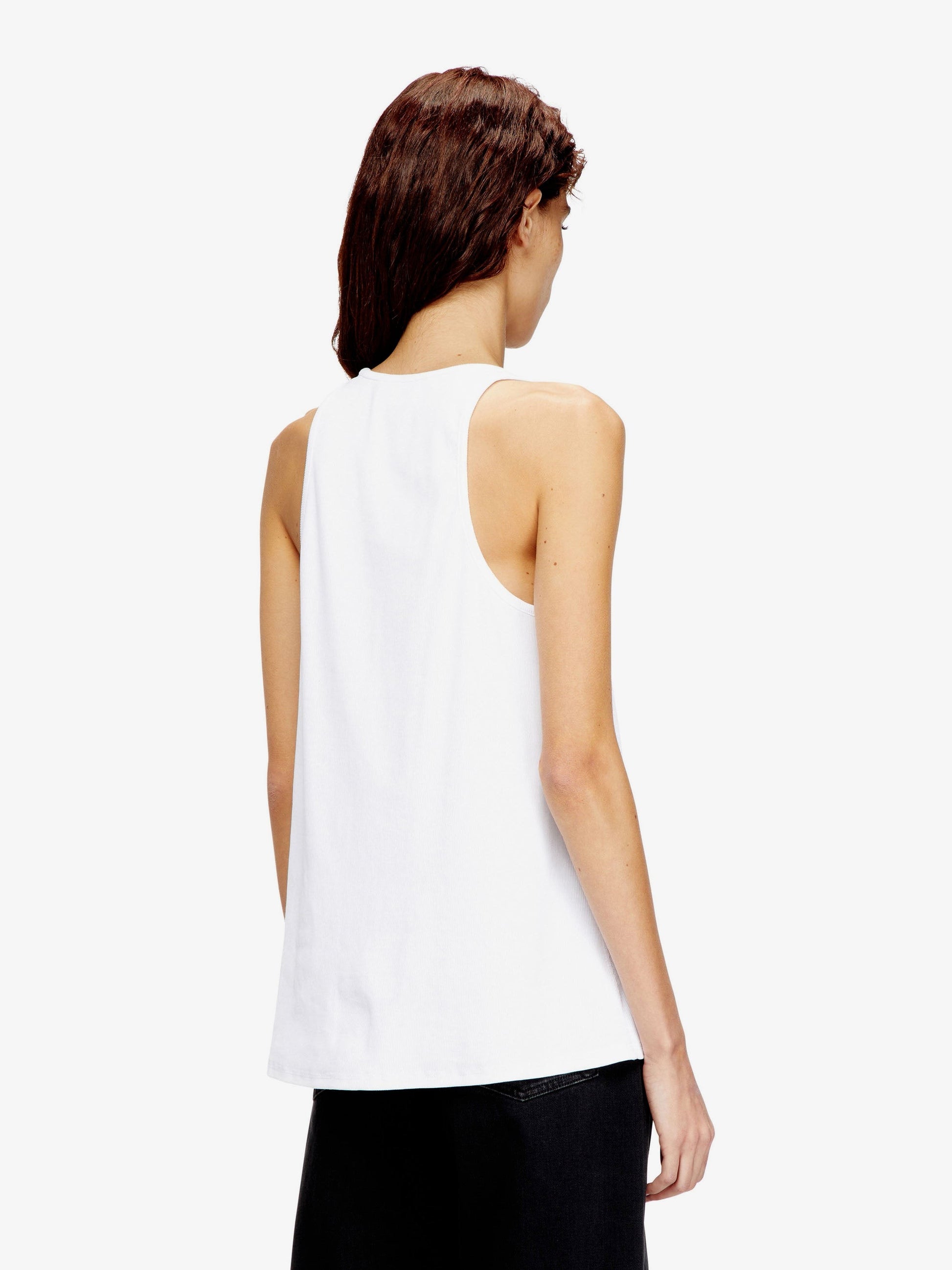 Diesel Women's Ribbed Cotton Tank Top White