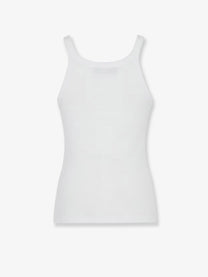 Fendi Women's Ribbed Cotton Tank Top White