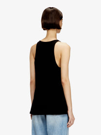 Diesel Women's Ribbed Cotton Tank Top Black
