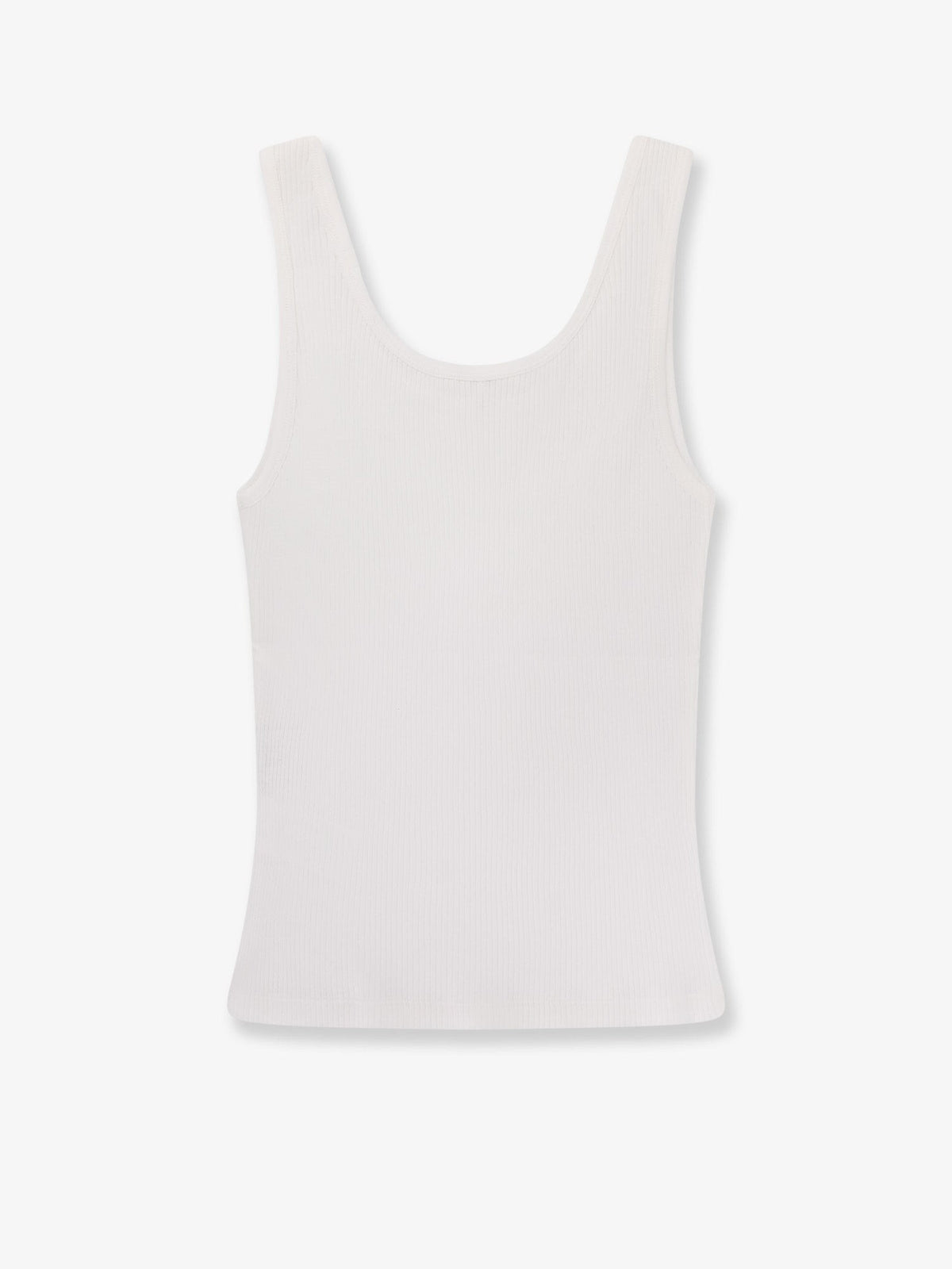 Chloé Women's Ribbed Cotton Tank Top White, view 4