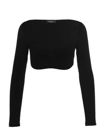 Dsquared2 Ribbed Cropped Sweater Black