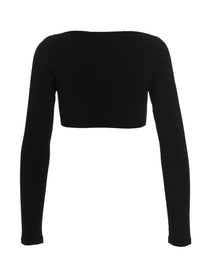 Dsquared2 Ribbed Cropped Sweater Black