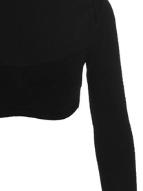 Dsquared2 Ribbed Cropped Sweater Black