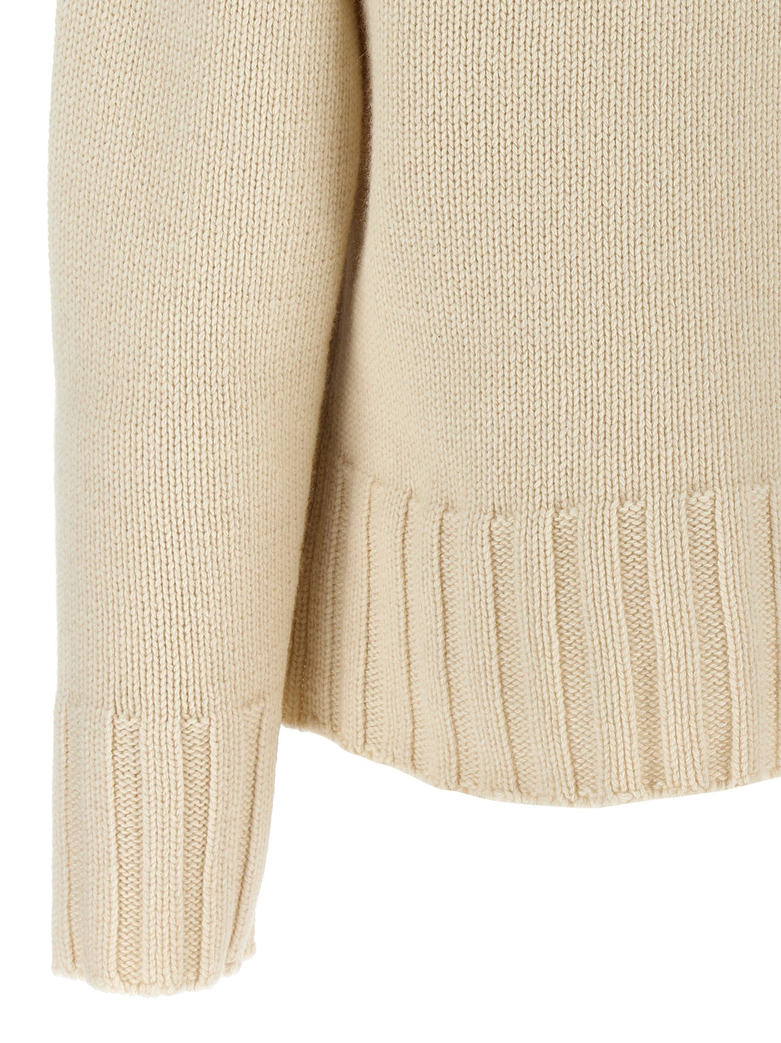 Jil Sander Ribbed Detail Sweater White