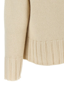 Jil Sander Ribbed Detail Sweater White