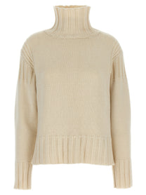 Jil Sander Ribbed Detail Sweater White