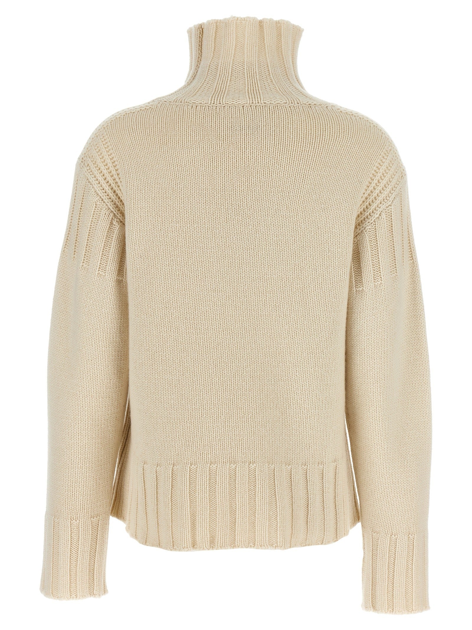Jil Sander Ribbed Detail Sweater White