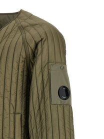 C.P. Company Ribbed Down Jacket Green
