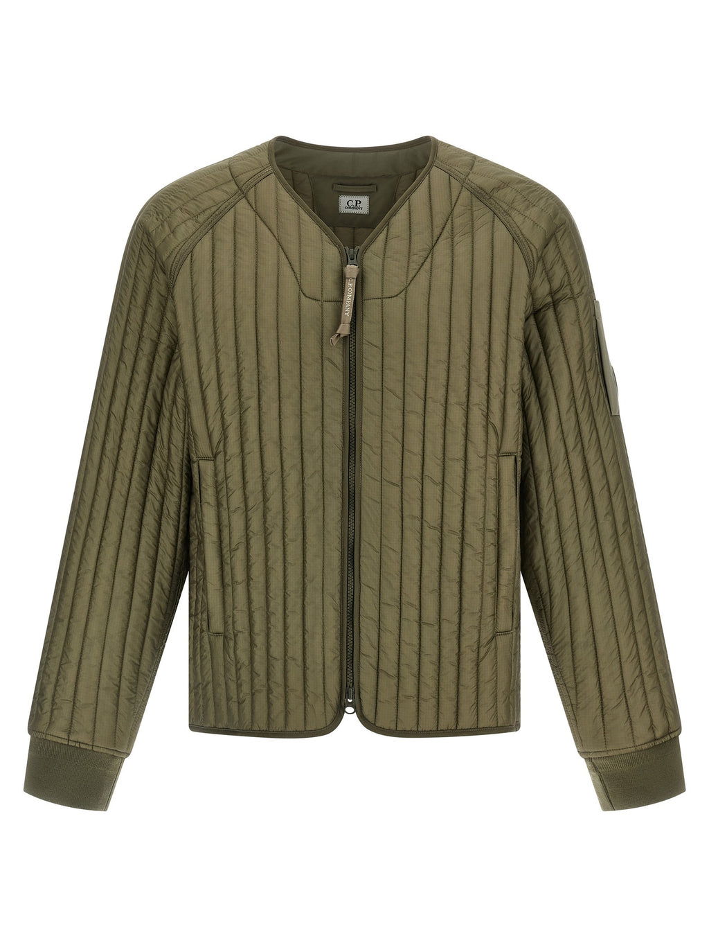 C.P. Company Ribbed Down Jacket Green