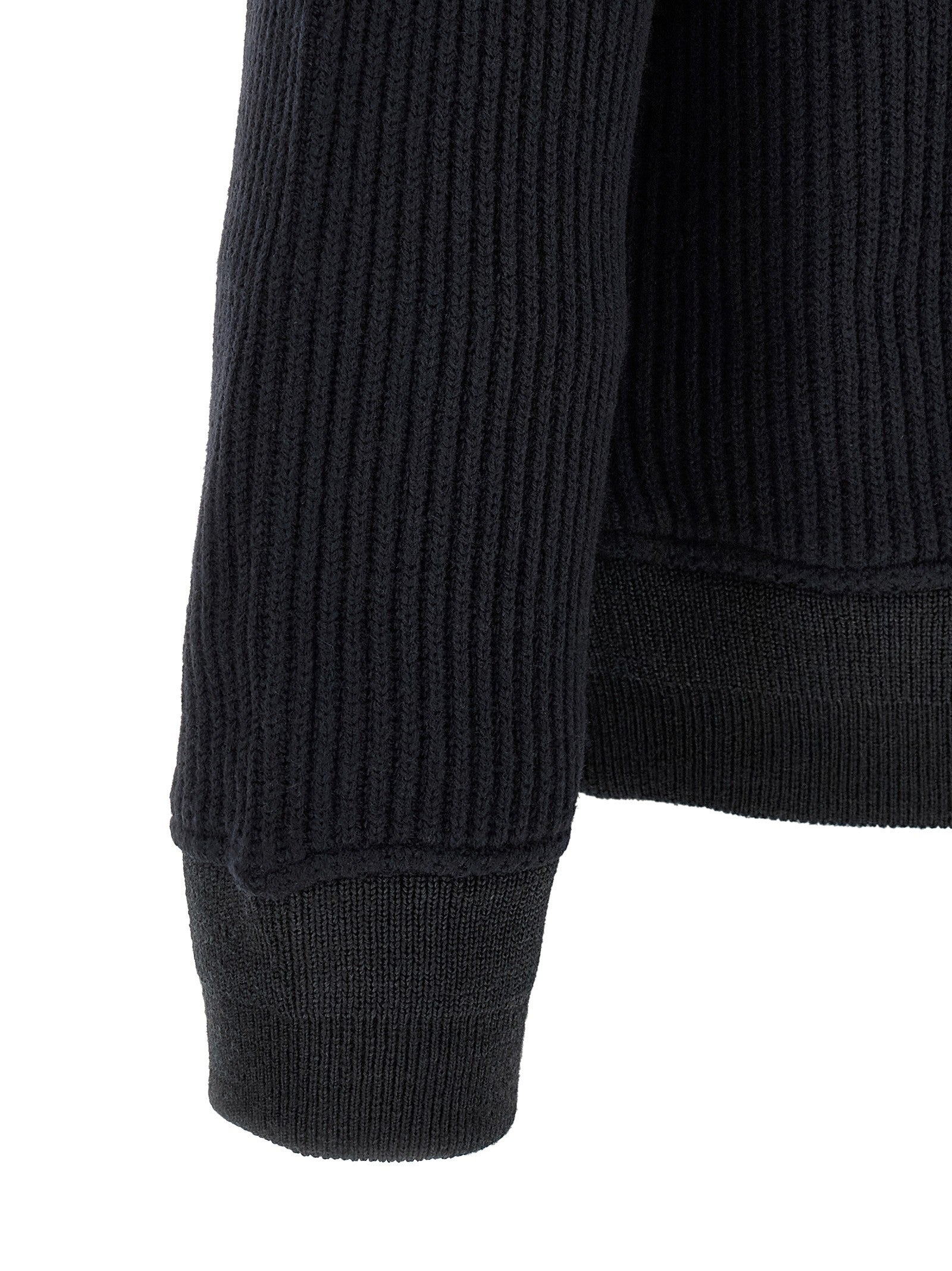 Sacai Ribbed Knit Blouson Blue