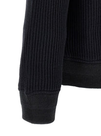 Sacai Ribbed Knit Blouson Blue
