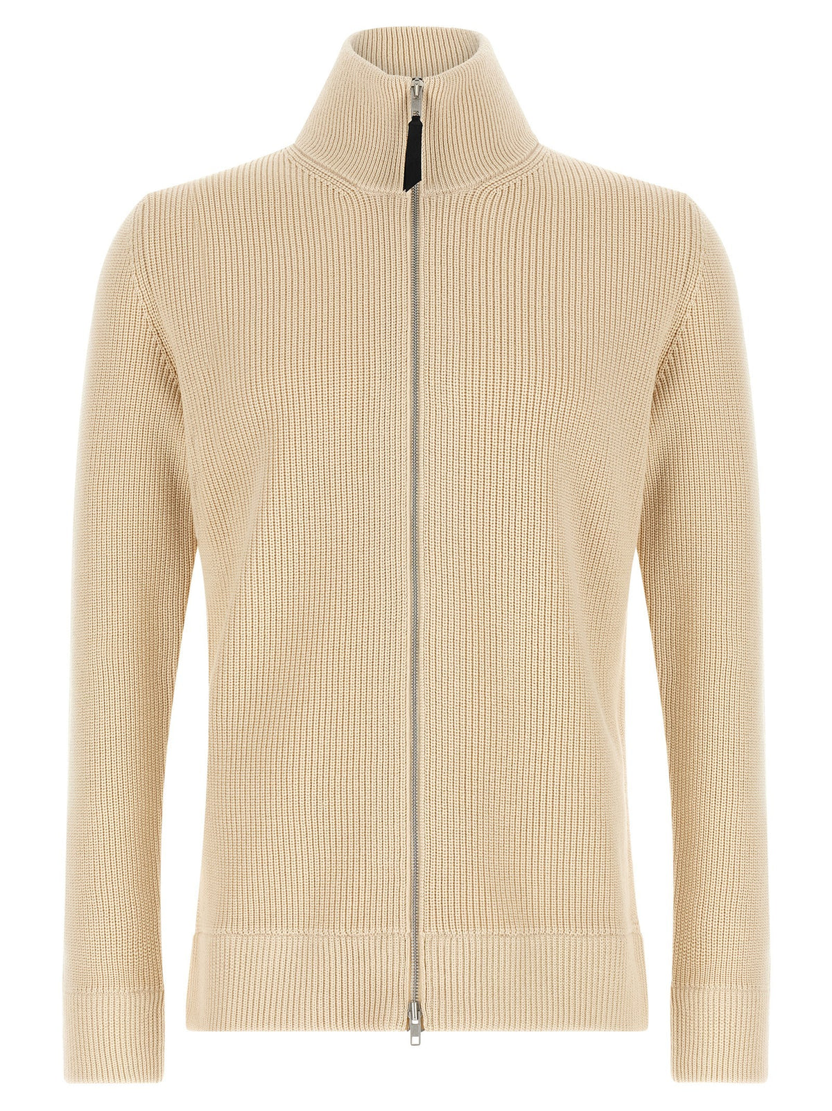 Maison Margiela Ribbed Knit Cardigan Beige