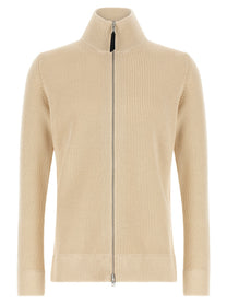 Maison Margiela Ribbed Knit Cardigan Beige