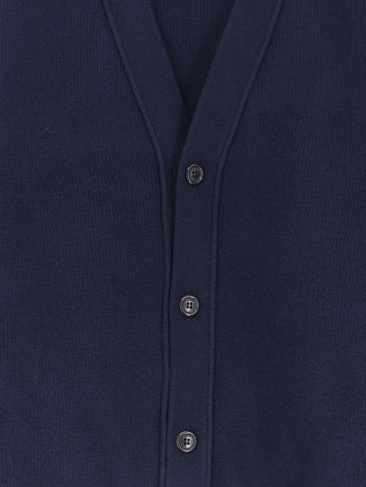 Laneus Men's Ribbed Knit Cardigan Blue
