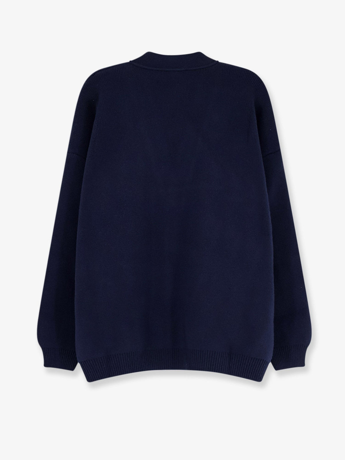 Laneus Men's Ribbed Knit Cardigan Blue
