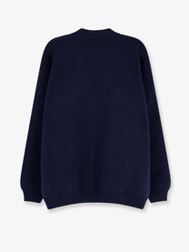 Laneus Men's Ribbed Knit Cardigan Blue