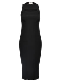 Alexander McQueen Ribbed Knit Dress Black