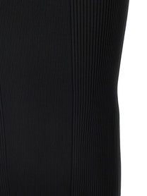 Alexander McQueen Ribbed Knit Dress Black