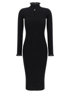 Elisabetta Franchi Ribbed Knit Dress Black