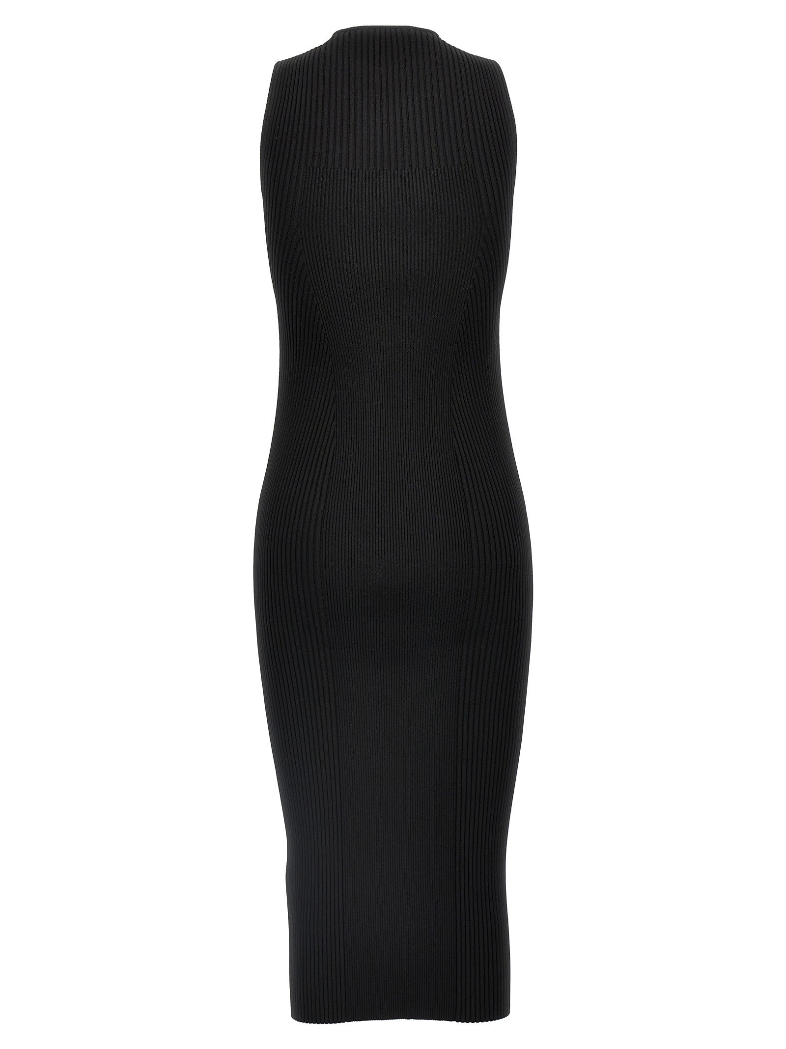 Alexander McQueen Ribbed Knit Dress Black