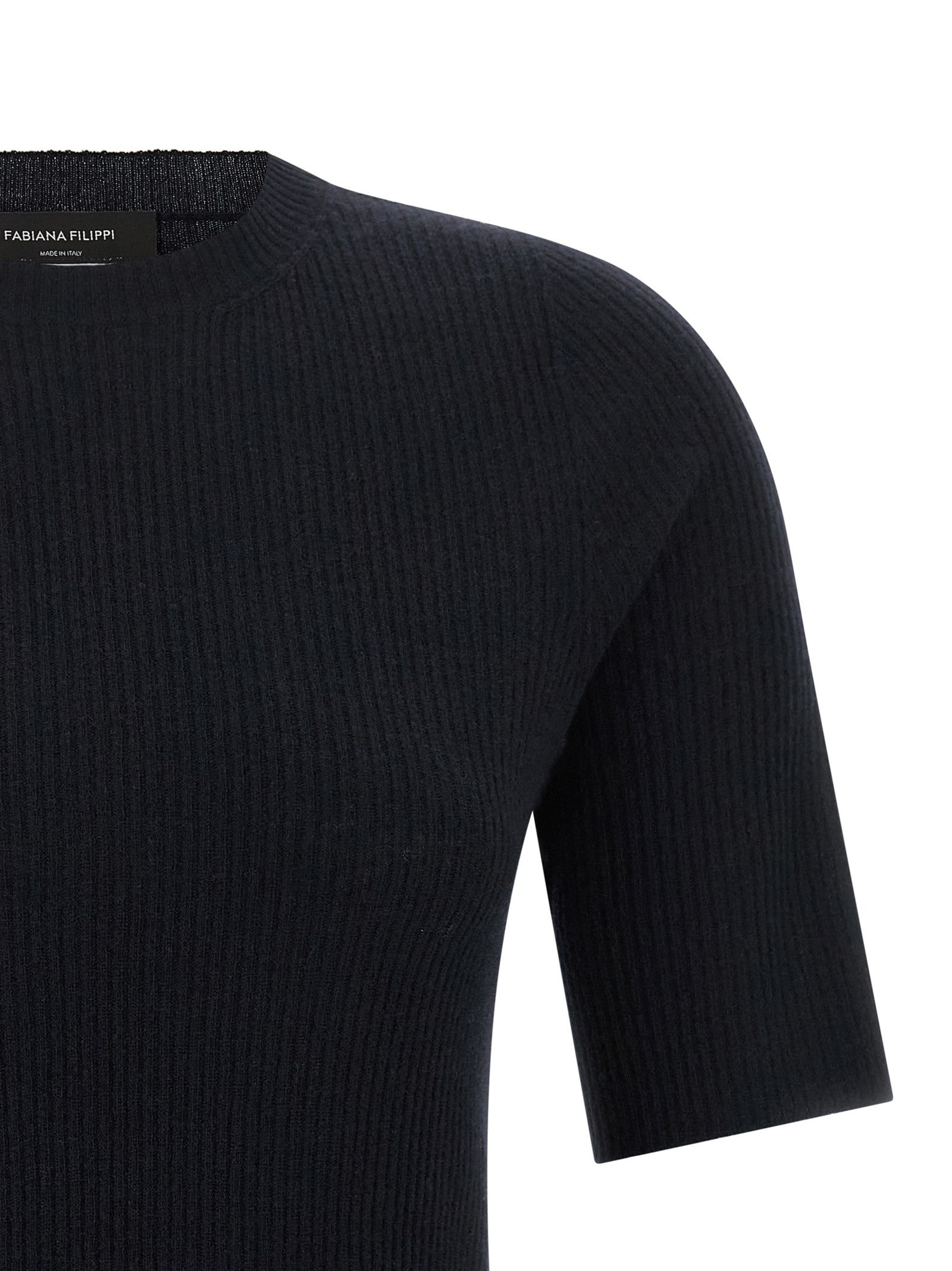 Fabiana Filippi Ribbed Knit Shirt Blue