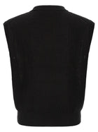 AURALEE Ribbed Knit Vest Black, view 2