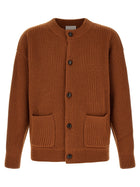 ISABEL MARANT Ribbed Mael Cardigan Brown