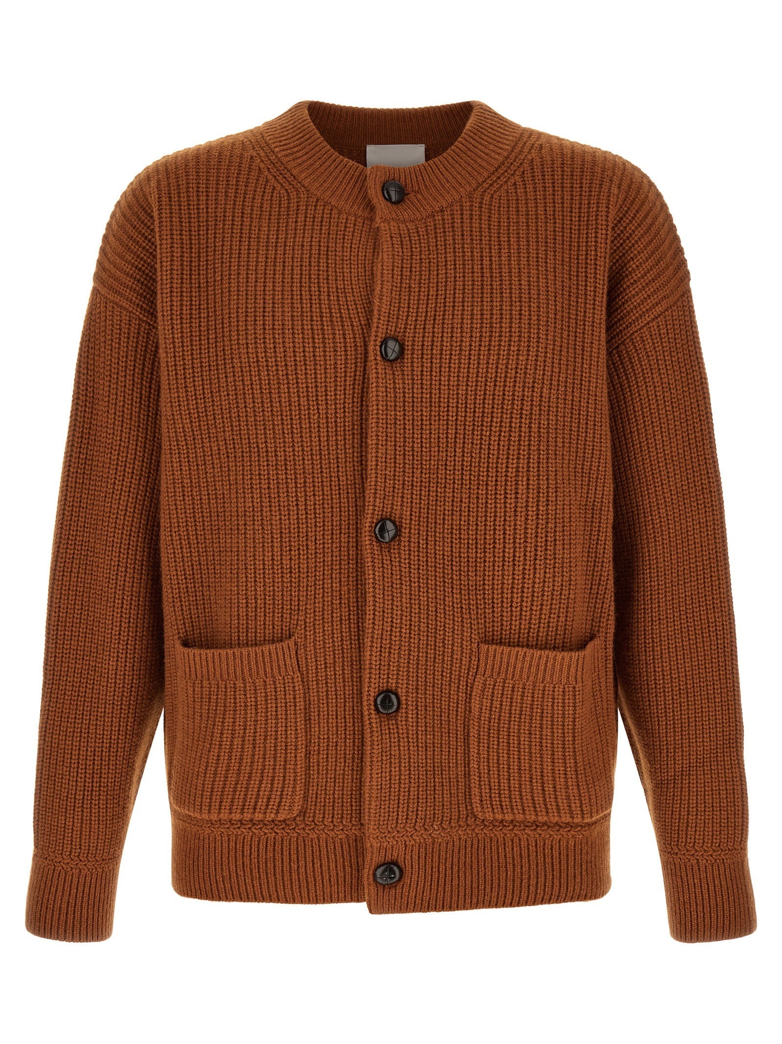 ISABEL MARANT Ribbed Mael Cardigan Brown
